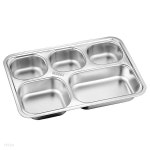 딜리쿡 5구 스텐 식판 나눔 간식 다이어트 캠핑 그릇 - 예스24