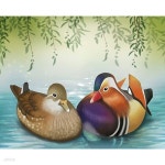 원앙 (3D)(원형) 보석십자수 40x50 | 주식회사 퍼즐사랑 - 예스24
