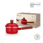 [리빙아트] 옥슨 레드라벨 1T 법랑 냄비 (16cm 편수) - 예스24