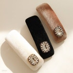 제이로렌 벨벳 큐빅진주 포인트 반묶음 자동헤어핀 H0922 - YES24