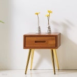 토니아 높은다리 멀바우원목 협탁 1단서랍장 테이블 | 주식회사 심우 - 예스24