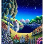 달빛 마을 (패브릭) 보석십자수 30x40 - YES24