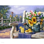 벤치위의 정물 (캔버스) 보석십자수 40x50 | 주식회사 퍼즐사랑 - 예스24