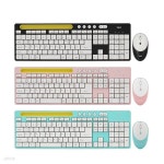 블루투스 무선 키보드마우스세트 멤브레인 풀배열 2.4Ghz 무소음 블랙 핑크 민트 | 주식회사 오케이마트 - 예스24