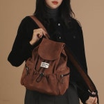 mini ver. Suede flap backpack _ Brown | E&amp;J (이앤제이) - 예스24