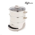 레피나 멀티 스팀쿠커 3단 스테인레스 전기찜기 RFN-EK600W | (주)티제이넷 - 예스24