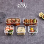 [Shizell] 쉬젤 아티 내열용기 직사각5종세트(직사각400ml x 3ea+640ml x 2ea) | 트라이스 - 예스24