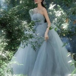 교복몰 세로리안블루 플라워 벨라인 웨딩촬영 드레스 | 교복몰 - 예스24