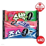 [롯데] 0 칼로리 아이스 바 40개(수박 13,스크류 13,죠스 14) - 예스24