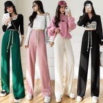 여성 와이드 팬츠 와플 밴딩 루즈핏 트레이닝복 바지 | 주식회사 오케이마트 - 예스24