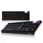 ABKO HACKER K660 ARC 프리미엄 카일광축 완전방수 레인보우 LED 게이밍 키보드 (블랙, 클릭) - 예스24