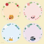 [플라워] 원형 점착 메모지 라이언 | 카카오톡 | 주식회사 퍼니디 - 예스24