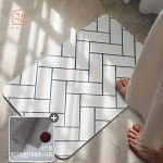 규조토 단면 발매트+논슬립패드&amp;사포 아이보리헤링본(L) | 규조토발매트 | 리빙컴퍼니 - 예스24