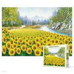 1000피스 직소퍼즐 - 금빛으로 물든 해바라기 들판 - 예스24