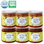 [오늘아침에담은] 100%국내산 캔 깍두기 500gx3팩+갓김치 500gx3팩 - YES24