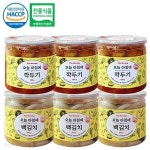 [오늘아침에담은] 100%국내산 캔 깍두기 500gx3캔+백김치 500gx3캔 - 예스24
