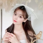 웨디 왕리본 러블리 머리띠 쉬폰 셀프웨딩 헤어밴드 - 예스24