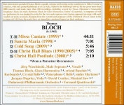 블로흐 : 미사 칸타테, 상타 마리아, 크리스트 홀 블루스 외 | Jorg Waschinski | NAXOS - 예스24