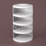 신선쿡 4단 음식보관 케이스(화이트) 반찬덮개 커버 | 비투비월드 - 예스24