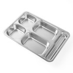 딜리쿡 수저칸 4구 스텐 식판 대형 반찬 캠핑 그릇 | 304스테인리스식판 | 비투비월드 - 예스24