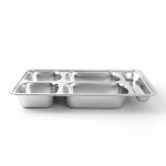 딜리쿡 수저칸 4구 스텐 식판 대형 반찬 캠핑 그릇 | 304스테인리스식판 | 비투비월드 - 예스24