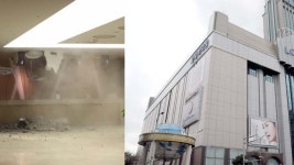 [사회]부산 서면 롯데백화점 천장 붕괴 사진 확산...백화점 측 