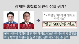 [사회]의원직 상실 위기 장제원·홍철호의 운명은? | YTN 의원직 상실 위기 장제원·홍철호의 운명은?