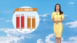 [날씨] 휴일도 찜통더위...내일도 곳곳에 소나기 | YTN [날씨] 휴일도 찜통더위...내일도 곳곳에 소나기