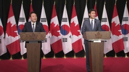 [정치][현장영상+] 한-캐나다 공동기자회견...