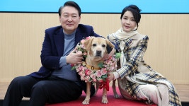 [정치]尹 부부, 은퇴 안내견 새롬이 분양받아...11번째 가족 | YTN 尹 부부, 은퇴 안내견 새롬이 분양받아...11번째 가족