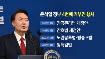 [정치][뉴스앤이슈] 尹, 4번째 거부권 행사 