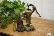 [국내산]물레방아 작두펌프/중/황금색 : 인테리어소품 - 엑스플랜트