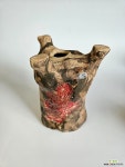 분29)중형 미르공방 자연흙색 무광 꽃도장 쭈굴원통형 높은(롱) 고급 공방 수제 화분 : 다육화분 - 엑스플랜트