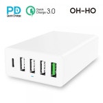 [OH-HO] 오호 퀵차지3.0 초고속 60W USB 5포트 C타입 PD 멀티충전기... 종합쇼핑몰 오호 퀵차지3.0 초고속 60W USB 5포트 C타입 PD... 