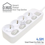 [O;HUS] 오후스 Eco-Tap series 멀티탭 [4구/16A/메인+개별] [4.5M] [OHS-ET-4-0045SW] 파워코드/멀티탭 > 멀티탭/여행용아답터... 