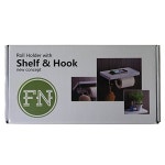 FindNew 다기능이 간결한 설계ABS플라스틱 스테인레스 스틸제의 목욕탕 용화장실 페이퍼치 와 휴대폰,열쇠,발을 둘 수 있는 선반 후크 부착... 