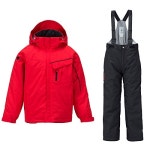 DESCENTE(데상트)어린이용 스키 웨어 상하 세트 스노우 웨어 DJR-616JF (SIZE:150|COLOR:ERD에너지 레드)