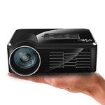 Flylinktech LED프로젝터 640*480해상 도 1920*1080HD  150루멘 30W LED 미니 프로젝터 램프 수명30,000시 소형 프로젝터  VGA/ AV... 