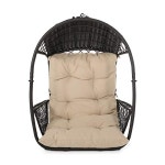 Get the Christopher Knight Home 314006 Orville Outdoor Hanging... Home 314006 Orville Outdoor Hanging Chair, Light Brown + Dark... 