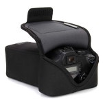 USA GEAR DSLR Camera Case/SLR Camera Sleeve for Zoom Lens (Black) with Neoprene Protection, Holster Belt Loop and Accessory Storage... 