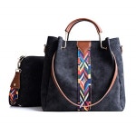 [텐 카]레이디스 핸드백 숄더백 토트백 포멀 2점 세트 녹대용량 OL 통근 통학 여행 어머니날 어깨에 비스듬히 매는 손 핸들 분리 :: 유니박스