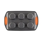 Rachael Ray Oven Lovin Nonstick 12-Cup Muffin Pan in Grey/Orange | AccuWeather Shop Rachael Ray Rachael Ray Oven Lovin Nonstick... 