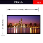  아마존 - Excelvan Indoor Outdoor Portable Movie Screen 120 Inch 16:9 Home Cinema Projector Screen Roll Easily, PVC Fabric... 