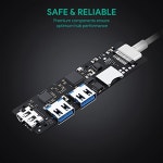 AUKEY USB C Hub HDMI Aluminum 5 in 1 HUB USB C with 4K HDMI Port & 2 USB 3.0 Ports & SD/TF Card Reader Slot USB C Adapter for... 
