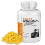 Bronson Labs Super Vitamin B Complex Sustained Slow Release (Vitamin B2, B3, B6, B9 - Folic Acid, B12) :: 유니박스