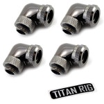  Electronics Computers & Accessories XSPC G1/4 90° Rotary Fitting 4-pack Chrome kopa.or.kr