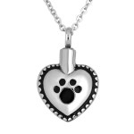  Necklaces Apparel & Accessories Necklaces Yinplsmemory My Best Friend Pet Paw Print Cremation Urn Necklace for Ashes Pendant... 