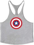  Clothing & Accessories Shirts fashion 1938 Mens Captain America Bodybuilding Vest Gym Y Back Tank Top for Men Men kopa.or.kr