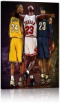  Home Artwork NBA Legends Michael Jordan & Kobe Bryant & Lebron James Posters Basketball Fan Memorabilia Gifts Modern Home... 