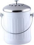 Kitchen Storage & Organization Home Home Includes 4 Extra Free Filters Top Quality Leak Proof Stainless Steel Compost Bin 1.3... 